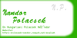 nandor polacsek business card